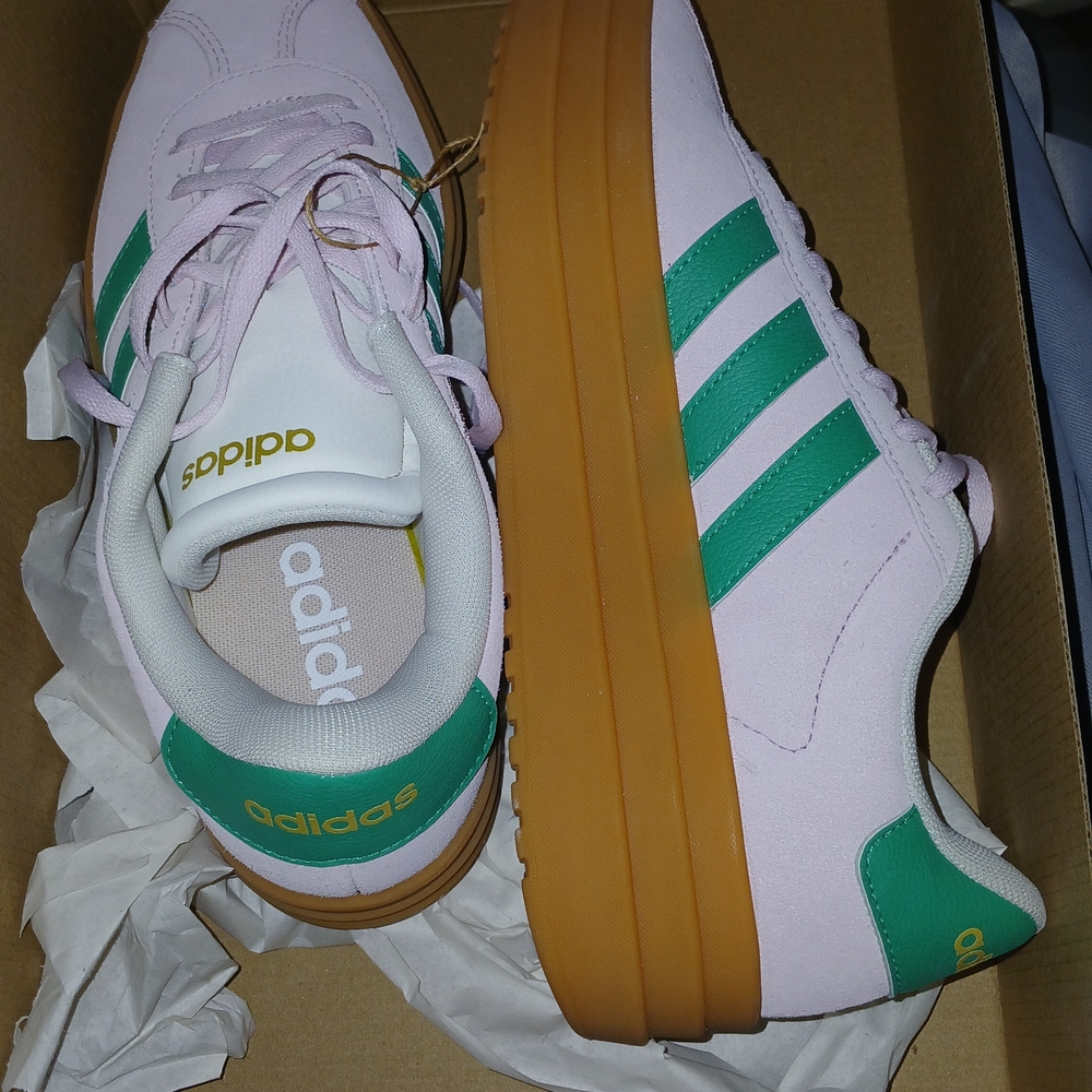 Adidas Women's Sneakers - Pastel Pink and Teal